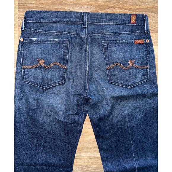 7 For All Mankind DOJO Flare Leg Jeans Blue - size 31 - J - Picture 9 of 12